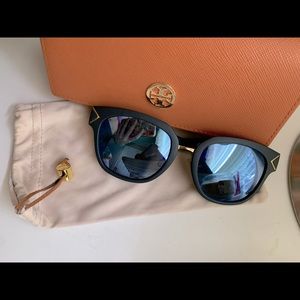 Like New Tory Burch TY9041 matte navy sunglasses